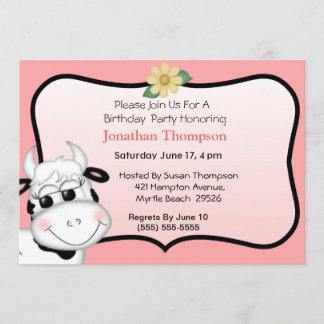 Kuh zum Geburtstag Einladung