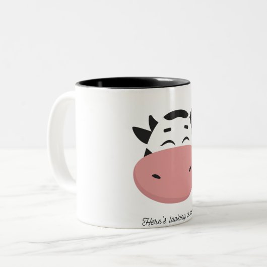 Kuh Zweifarbige Tasse (Vorderseite Links)