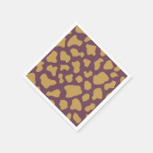 Kuhausdruck in Lila- und Goldmuster-Dekoupage Serviette (Ecke)