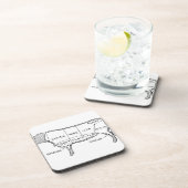 Kuhbartdiagramm (2) getränkeuntersetzer (Rechte Seite)