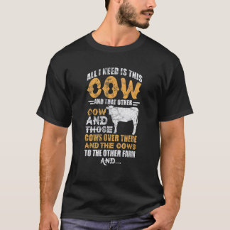Kuhbauer Kuh Kubesitzerin besorgt T-Shirt