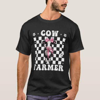 Kuhbauer Milchbauer Kuhmilchlandwirtschaft Mädchen T-Shirt