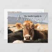 Kuhbewegung Ankündigungspostkarte (Vorne/Hinten)