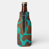 Kuhbraun und Aquamarin Flaschenkühler (Flasche Rückseite)