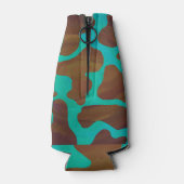 Kuhbraun und Aquamarin Flaschenkühler (Rückseite)