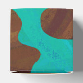 Kuhbraun und Aquamarin Geschenkschachtel (Oben)