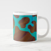 Kuhbraun und Aquamarin Jumbo-Tasse (Rechts)