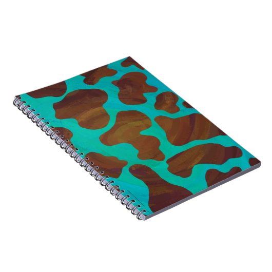 Kuhbraun und Aquamarin Notizblock (Rechte Seite)