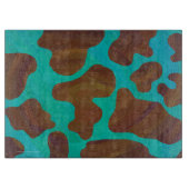 Kuhbraun und Aquamarin Schneidebrett (Vorderseite)