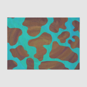 Kuhbraun und Aquamarin Seidenpapier