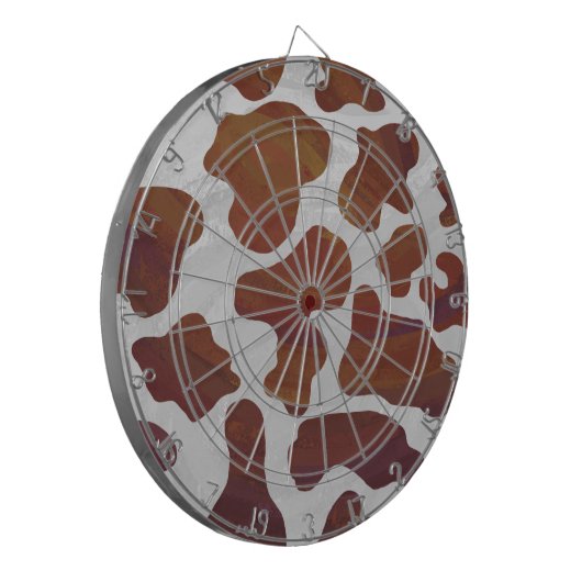 Kuhbraun und Weiß Dartscheibe (Vorderseite Links)