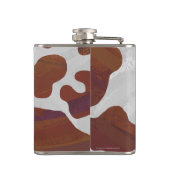 Kuhbraun und Weiß Flachmann (Rückseite)