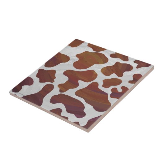 Kuhbraun und Weiß Fliese (Seite)
