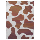 Kuhbraun und Weiß Klemmbrett (Rückseite)