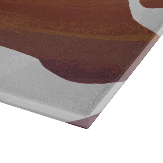 Kuhbraun und Weiß Schneidebrett (Ecke)