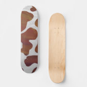 Kuhbraun und Weiß Skateboard (Vorderseite)