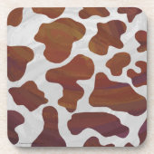 Kuhbraun und Weiß Untersetzer (Vorderseite)