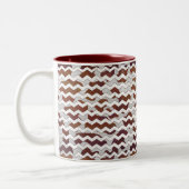 Kuhbraun und Weiß Zweifarbige Tasse (Links)