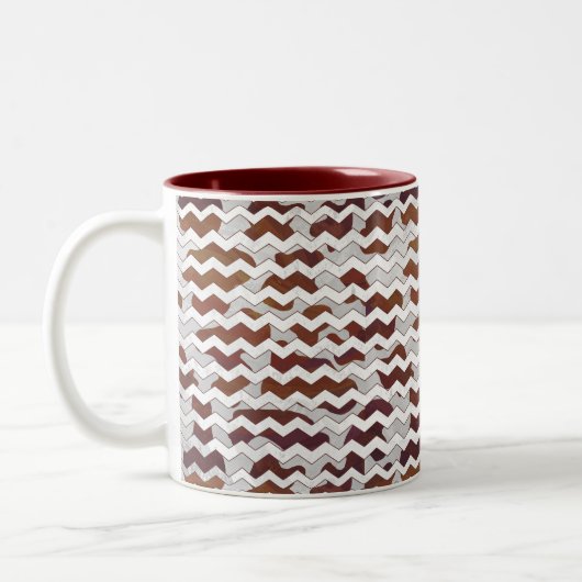 Kuhbraun und Weiß Zweifarbige Tasse (Links)