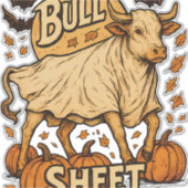 Kuhbulle Halloween Aufkleber (Vorderseite)