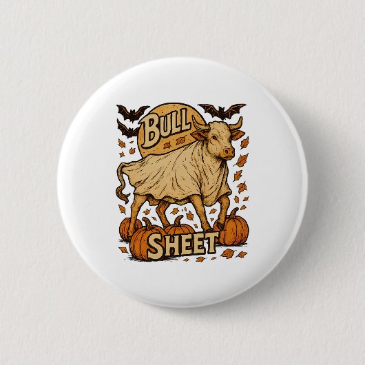 Kuhbulle Halloween Button (Vorderseite)