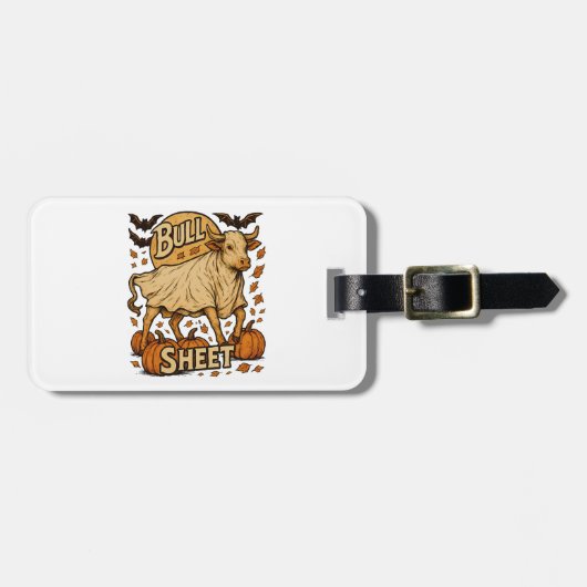 Kuhbulle Halloween Gepäckanhänger (Vorderseite horizontal)