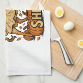 Kuhbulle Halloween Geschirrtuch (Viertel Falte)