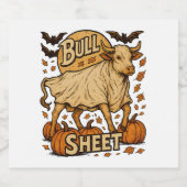 Kuhbulle Halloween Schaumweinetikett (Einzelnes Label)