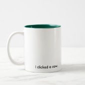 Kuhclicker-Tasse Zweifarbige Tasse (Links)