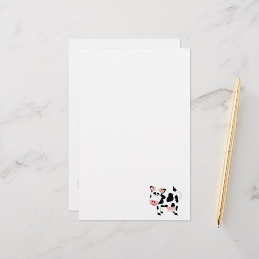Kuhdesign Briefpapier (Vorderseite/Rückseite Beispiel)