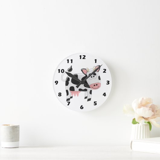 Kuhdesign Runde Wanduhr (Zuhause)