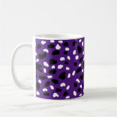 Kuhdruck auf Lila, Kaffeetasse (Links)