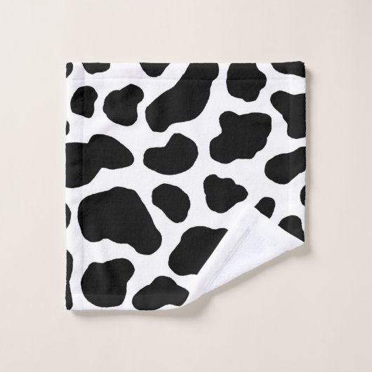 Kuhdruck Badhandtuch Set (Waschlappen)