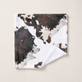 Kuhdruck Badhandtuch Set (Waschlappen)