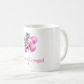 Kuhdruck & Hübsche rosa Luftballons Kaffeetasse (VorderseiteRechts)