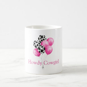 Kuhdruck & Hübsche rosa Luftballons Kaffeetasse