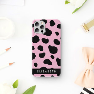 Kuhdruck, Kuhflecken, rosa Kuh, Ihr Name iPhone 16 Hülle
