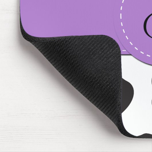Kuhdruck, Kuhstropfen, Zebrastreifen, Monogramm Mousepad (Ecke)