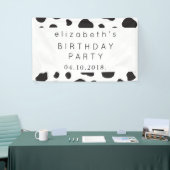 Kuhdruck, Kuhstrümpfe, Schwarz und Weiß, Geburtsta Banner (Messeveranstaltung)