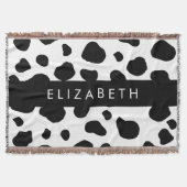 Kuhdruck, Kuhstrümpfe, Schwarz und Weiß, Ihr Name Decke (Vorderseite)