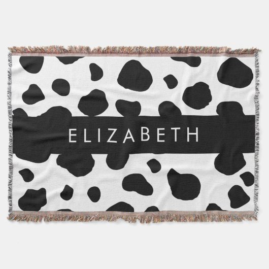 Kuhdruck, Kuhstrümpfe, Schwarz und Weiß, Ihr Name Decke (Vorderseite)