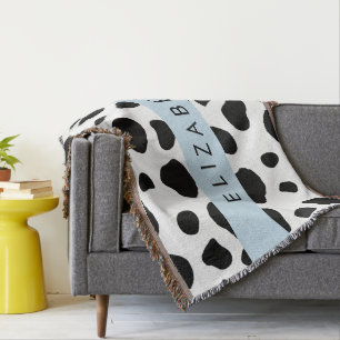 Kuhdruck, Kuhstrümpfe, Schwarz und Weiß, Ihr Name Decke