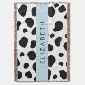 Kuhdruck, Kuhstrümpfe, Schwarz und Weiß, Ihr Name Decke (Vorderseite Vertikal)