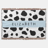 Kuhdruck, Kuhstrümpfe, Schwarz und Weiß, Ihr Name Decke (Vorderseite)