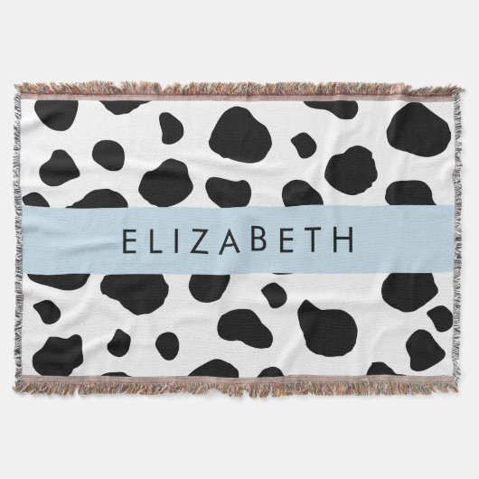 Kuhdruck, Kuhstrümpfe, Schwarz und Weiß, Ihr Name Decke (Vorderseite)