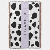 Kuhdruck, Kuhstrümpfe, Schwarz und Weiß, Ihr Name Decke (Vorderseite Vertikal)