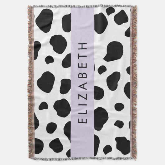 Kuhdruck, Kuhstrümpfe, Schwarz und Weiß, Ihr Name Decke (Vorderseite Vertikal)