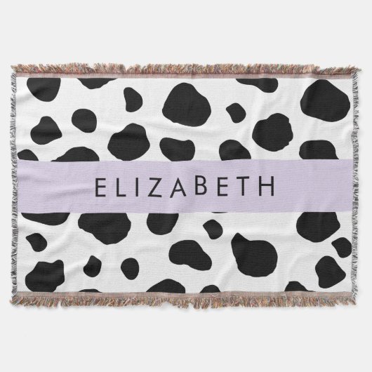 Kuhdruck, Kuhstrümpfe, Schwarz und Weiß, Ihr Name Decke (Vorderseite)