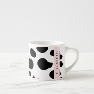 Kuhdruck, Kuhstrümpfe, Schwarz und Weiß, Ihr Name Espressotasse