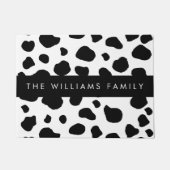 Kuhdruck, Kuhstrümpfe, Schwarz und Weiß, Ihr Name Fußmatte (Vorderseite)